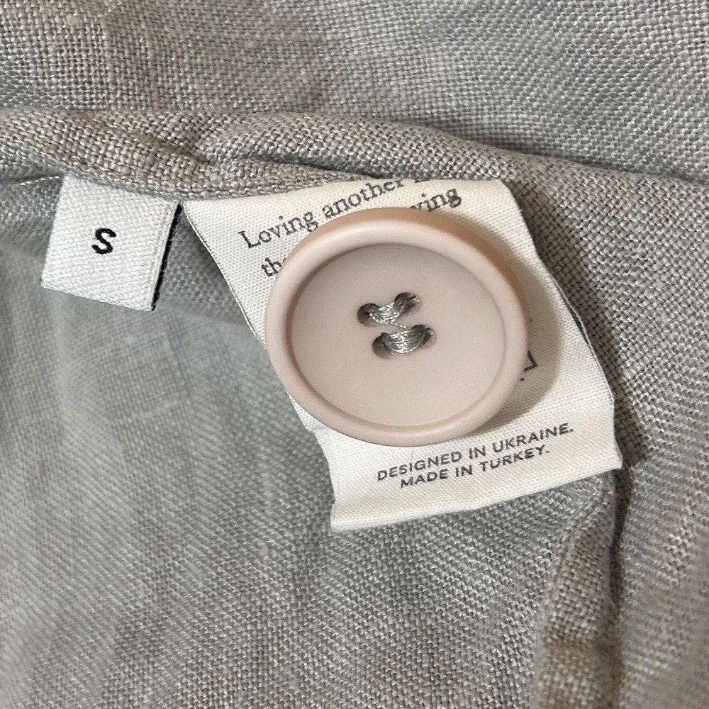 Sleeper Light Gray Linen Maxi Skirt S Quiet Luxury Minimalist Wrap Look - Picture 9 of 9